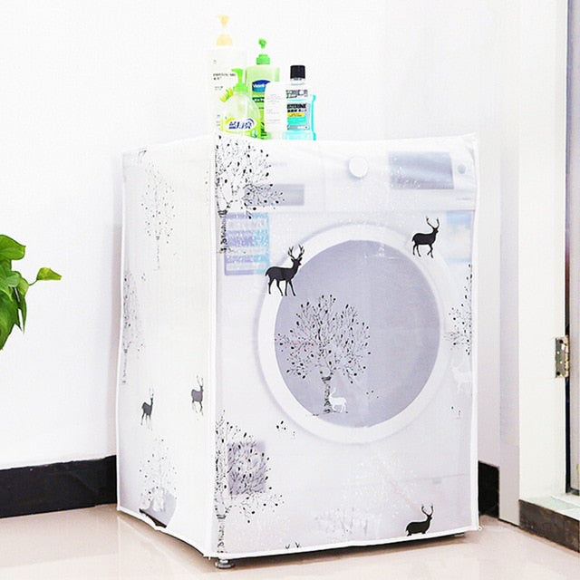 Couvercle anti-poussière pour Machine à laver, impression, 1 pièce, organisateur de protection solaire étanche pour un Type de tambour, accessoires et fournitures