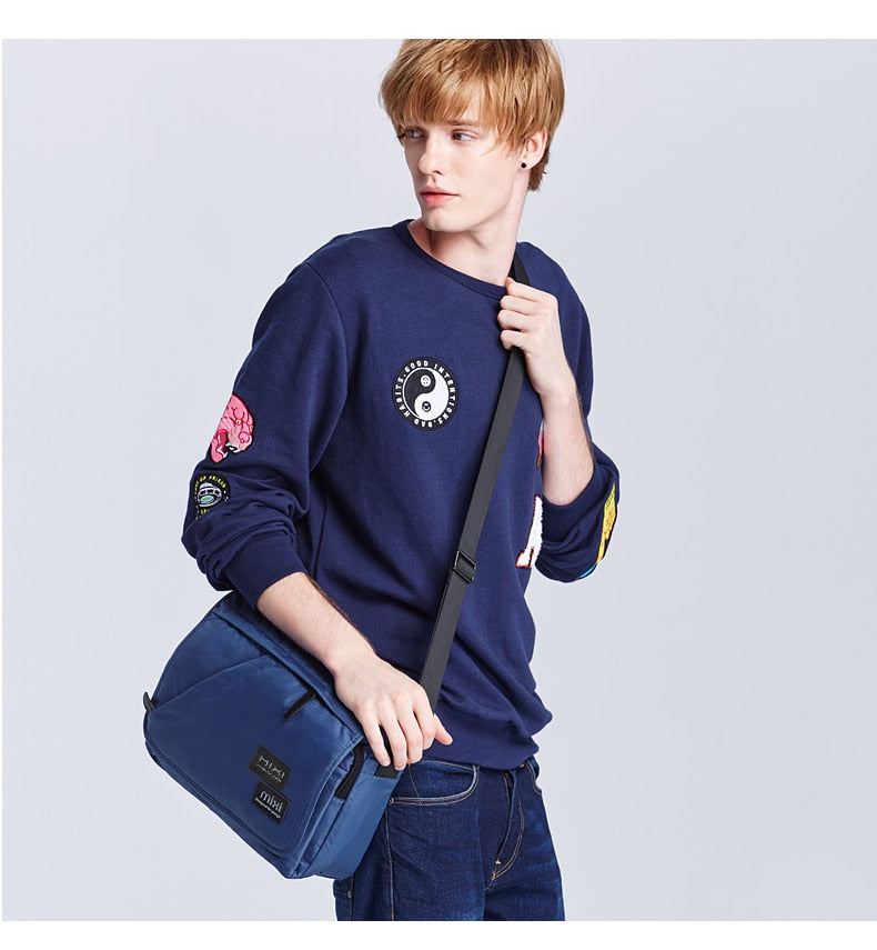 Mixi Fashion Men School Bag Boys Crossbody Satchel One Shoulder Bag Messenger Waterproof Big Capacity Designed for Youth M5177