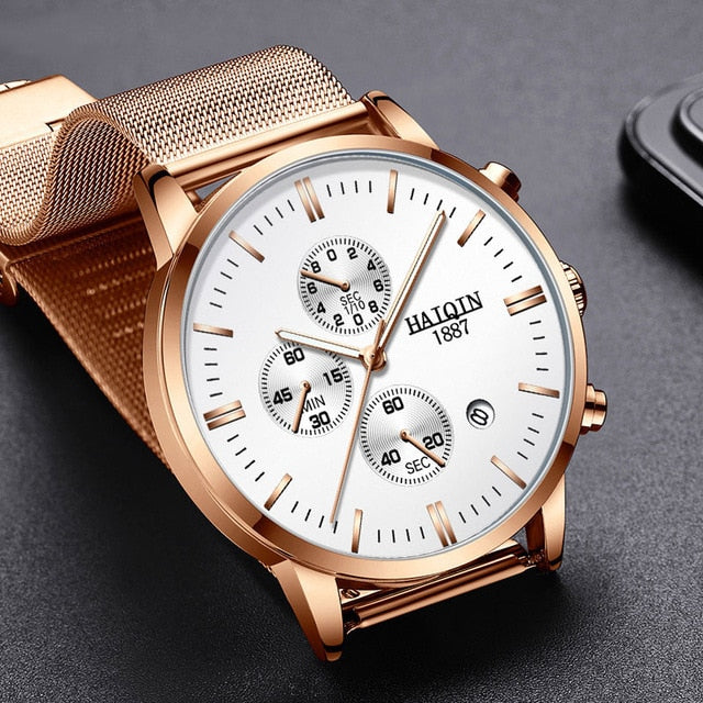 HAIQIN 2019 mode mécanique hommes montres top marque de luxe sport montre-bracelet hommes étanche Quartz hommes horloge Relogio Masculino