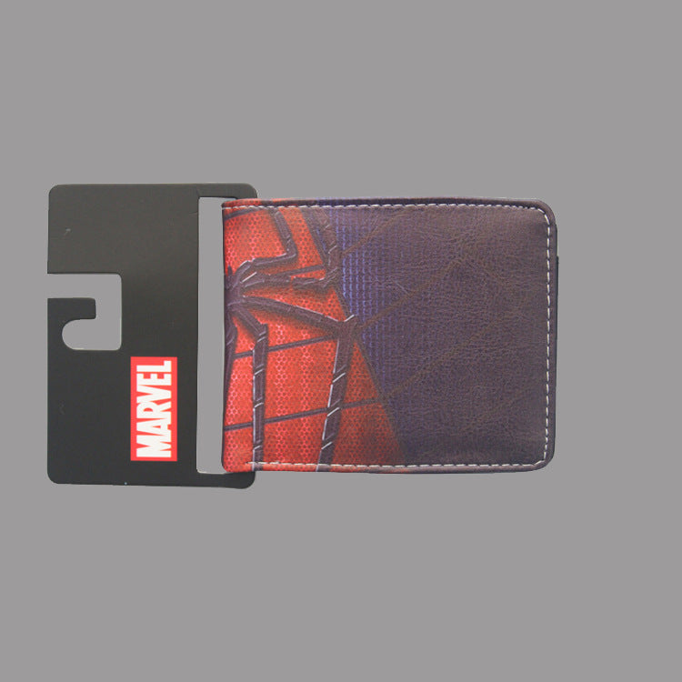 Popular Superhero Anime Wallet The Avengers Hero Spider-Man Wallet Cute Teenager Boy's Spider Spiderman Wallet & Purse Leather