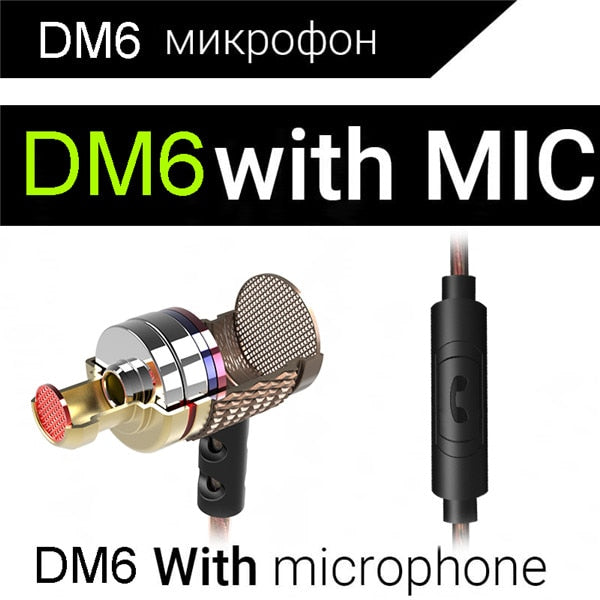 QKZ DM6 professionnel dans l'oreille écouteur métal lourd basse qualité sonore musique écouteur chine haut de gamme marque casque fone de ouvido