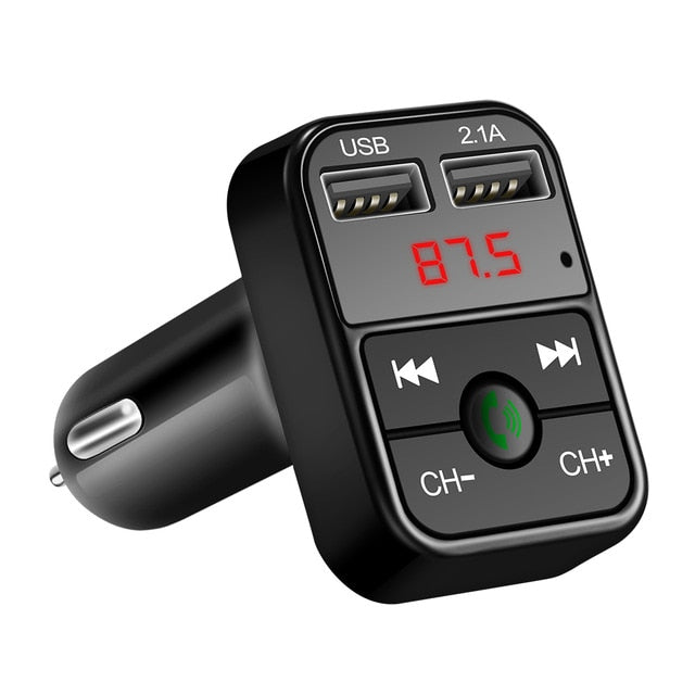 Onever – transmetteur FM Bluetooth pour voiture, lecteur de musique Audio MP3, modulateur Radio double USB, Kit mains libres avec chargeur USB 5V 2.1A