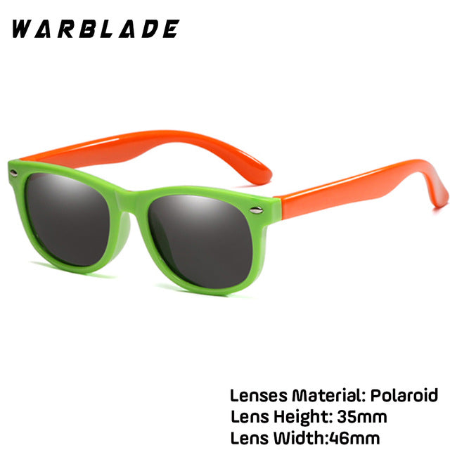 WarBLade Colorful Flexible Kids Sunglasses Polarized Eyewears Children High Quality HD Lens Baby Safety Coating Mirror Shades