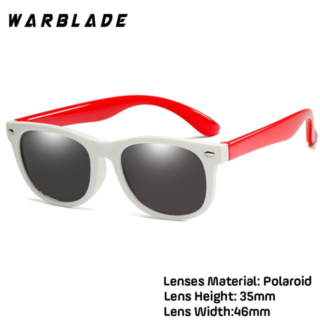 WarBLade – lunettes de soleil colorées et flexibles pour enfants, polarisées, lentille HD de haute qualité, revêtement de sécurité pour bébé, nuances miroir