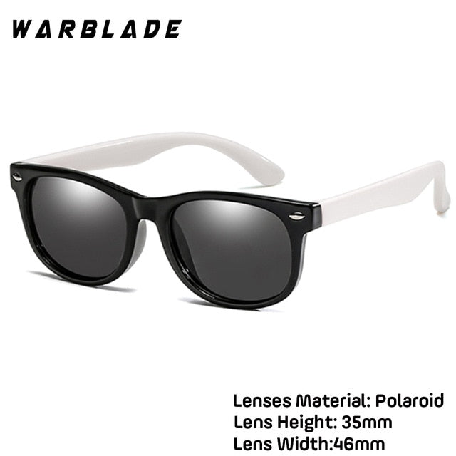 WarBLade – lunettes de soleil colorées et flexibles pour enfants, polarisées, lentille HD de haute qualité, revêtement de sécurité pour bébé, nuances miroir